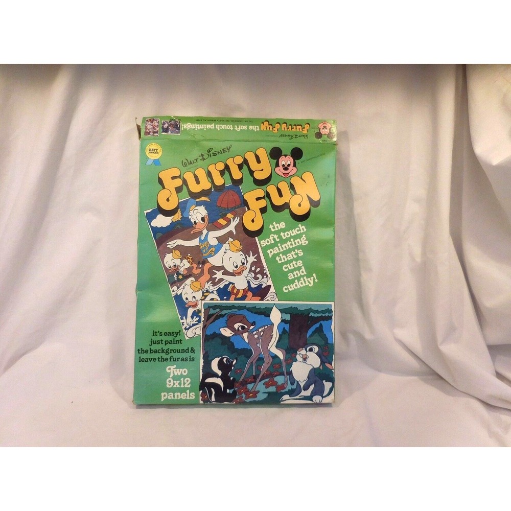 Walt Disney Furry Fun Soft Touch Painting Kit Vintage